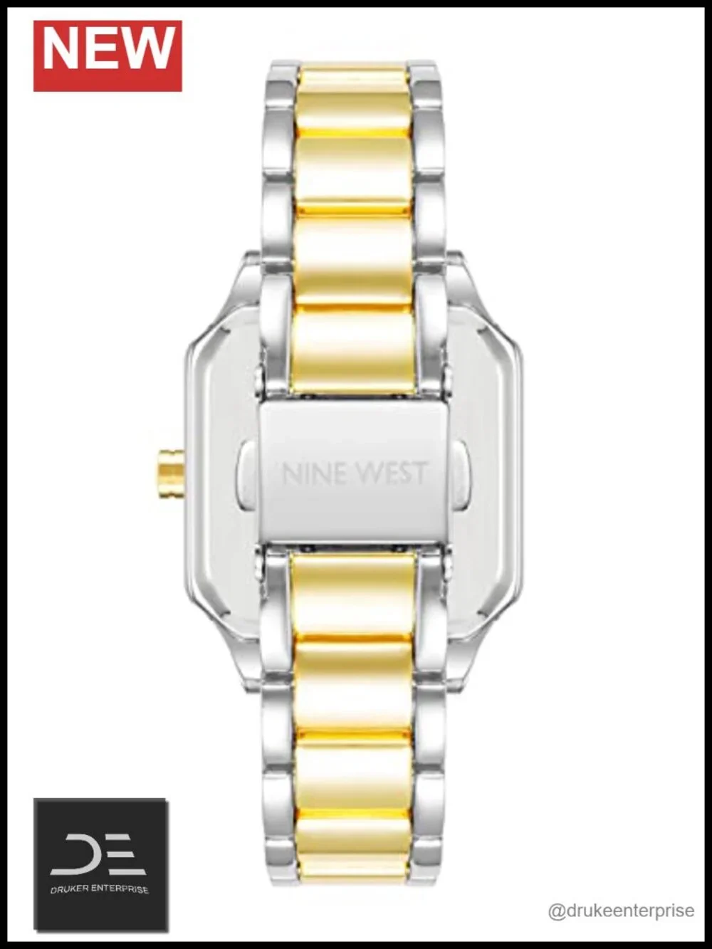 Two-Tone Adjustable Link Bracelet Watch, Japanese Quartz, Chronograph